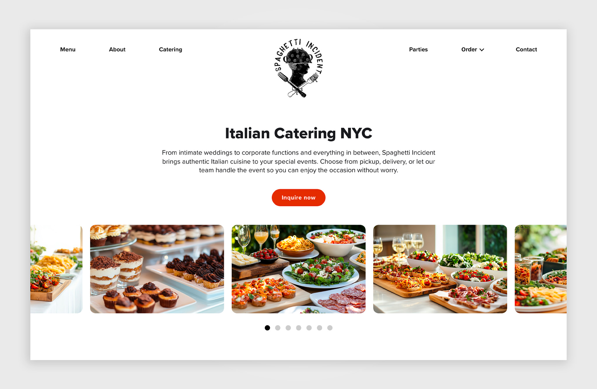 Spaghetti Incident desktop website screenshot